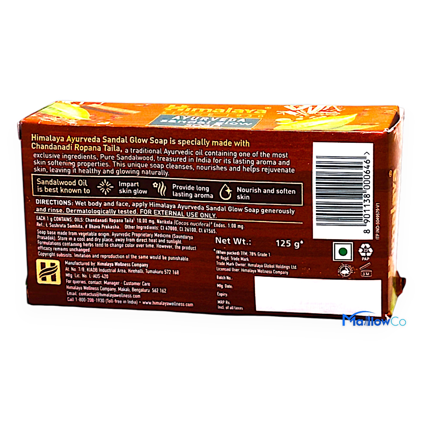 Himalaya Ayurveda Sandal Glow Soap - Cosmetics & Health 125gm by Himalaya - Image 2