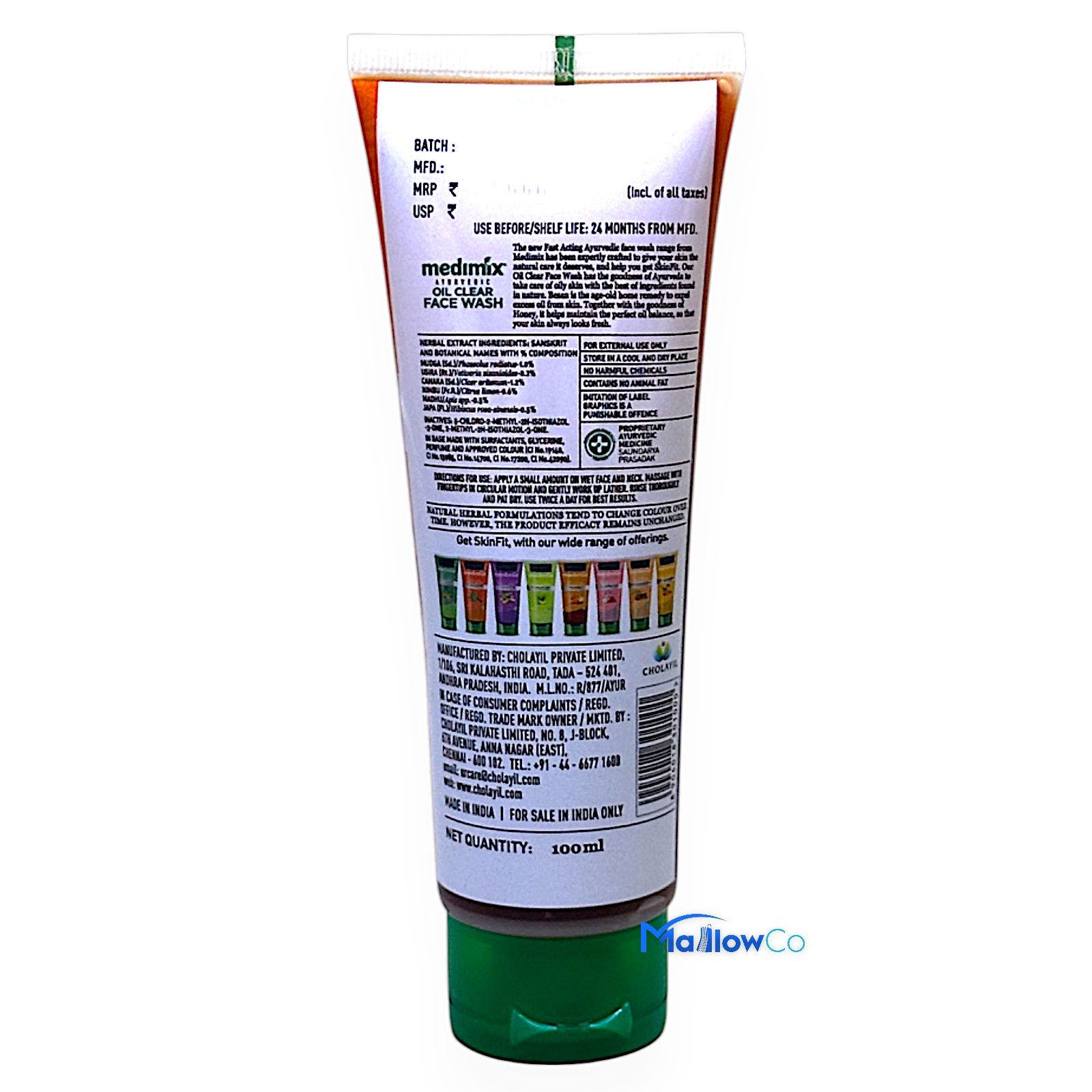 Medimix Ayurvedic Oil Clear Facewash, Honey and Besan - Cosmetics & Health 100ml - Image 2