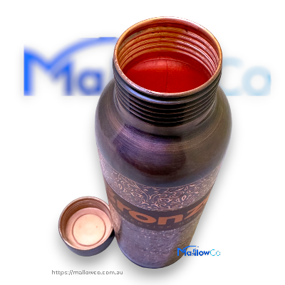 Bronzerr Copper Water Bottle Type 13 Dark Brown - Kitchen & Utensils 1lt