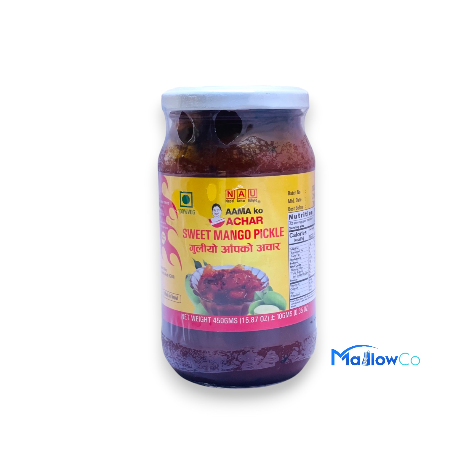 Aamako Sweet Mango Pickle 450g - Spices & Premix 1pcs by Aamako Achar - Image 1