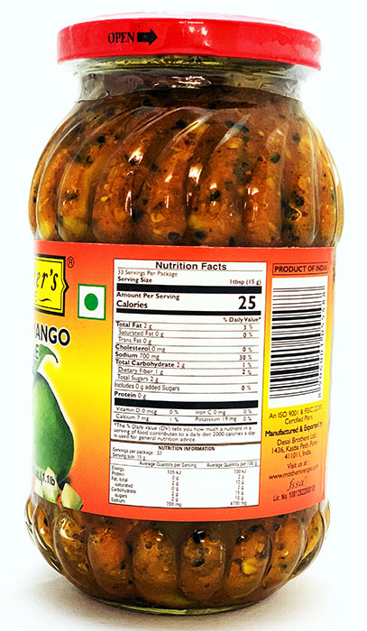 Mothers Panjabi Mango Pickle - Pickle & Chutney 500gm - Image 2