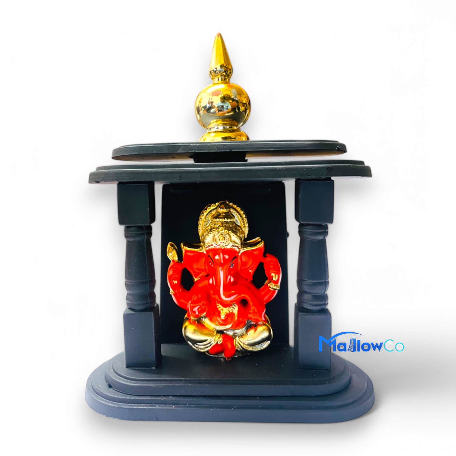 Small Bal Ganesh Statue with Temple 13 cm Height - Festive & Occasions 1pcs - Image 2