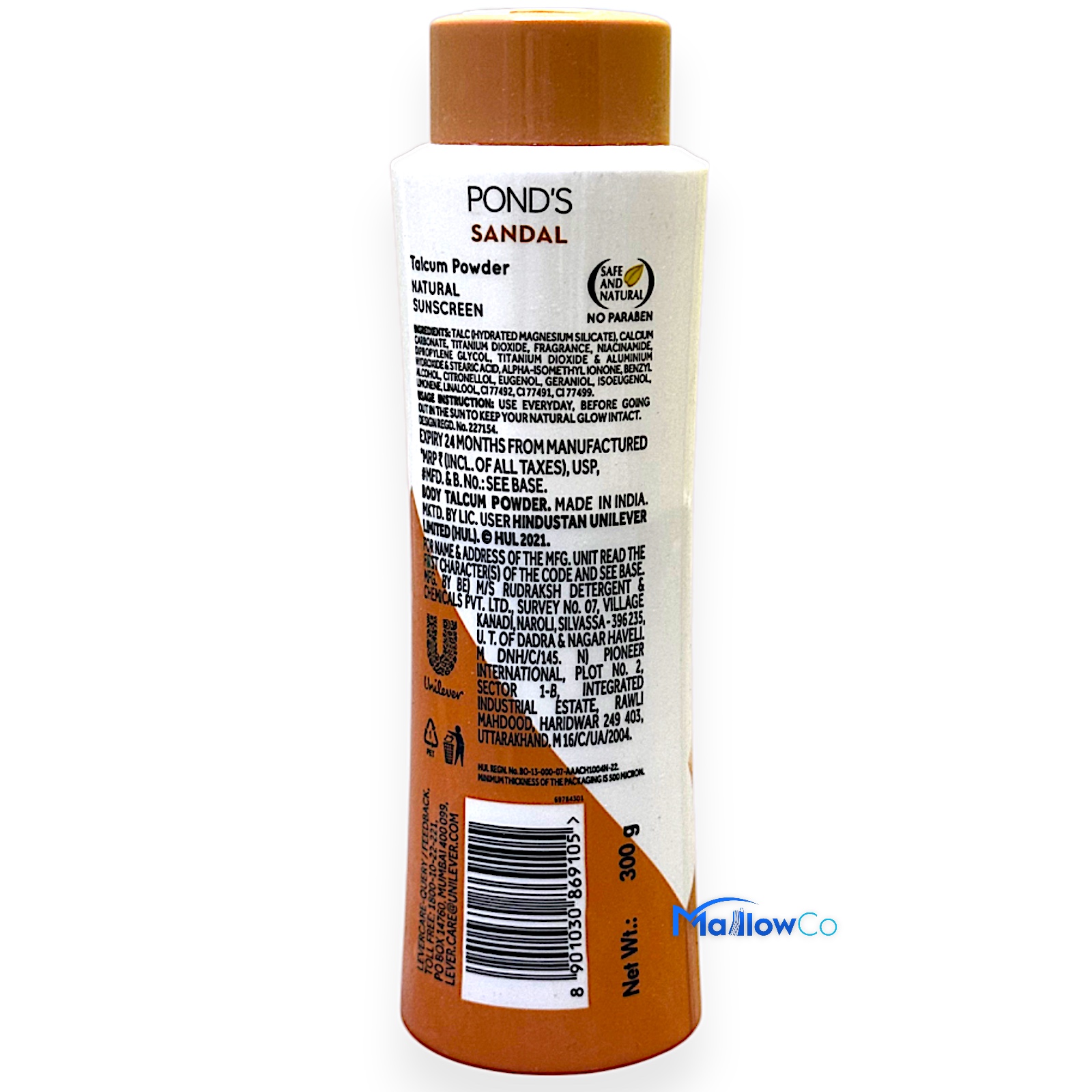 Ponds Sandal Talcum Powder Natural Sunscreen - Cosmetics & Health 300gm by Ponds - Image 2