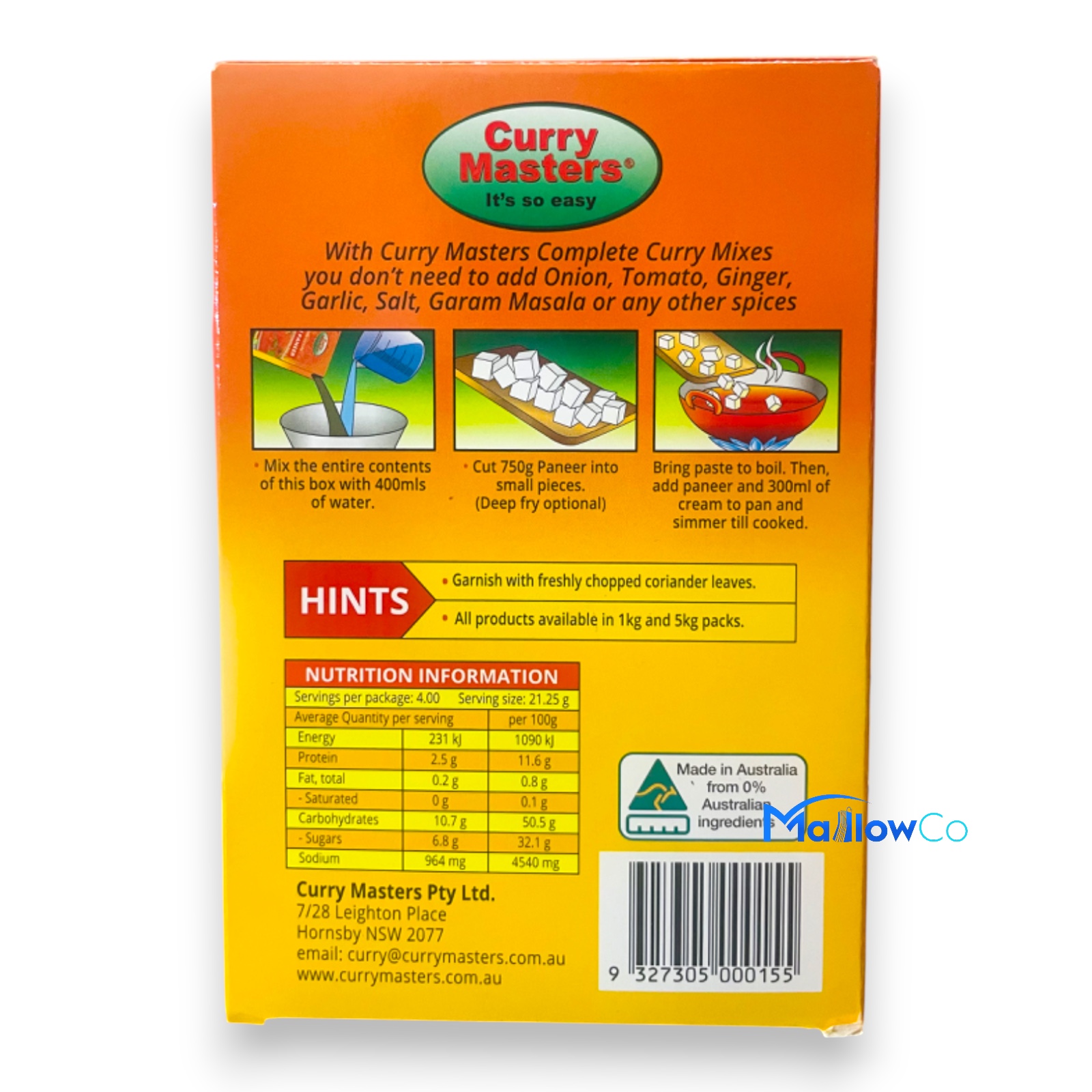 Curry Masters Shahi Paneer Masala - Spices & Premix 1pcs by Curry Master - Image 2