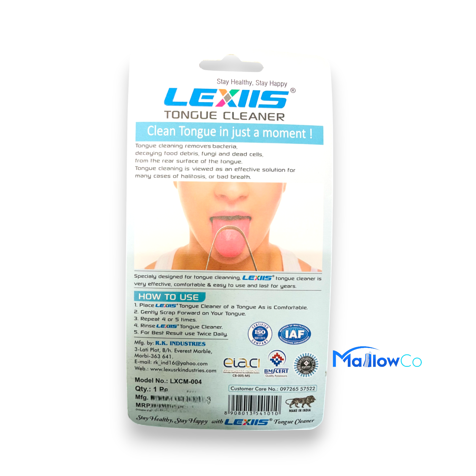 Lexiss Tongue Cleaner Stainless Steel 304 - Cosmetics & Health 1pcs - Image 2