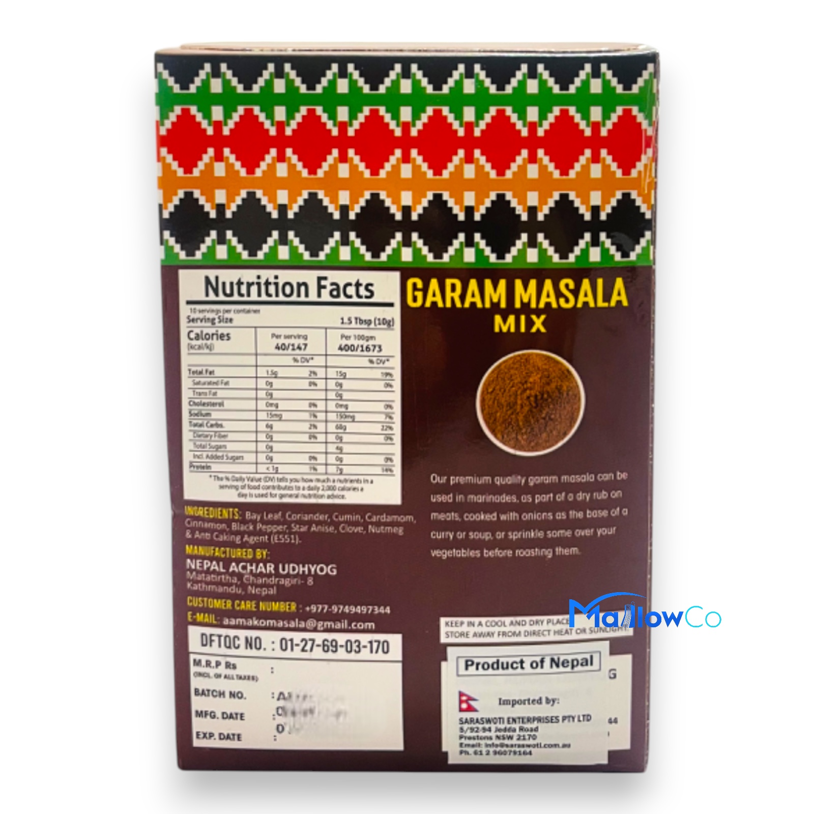 Aama Ko Masala Garam Masala Mix 100g – Premium Nepali Spice Blend | Product of Nepal - Spices & Premix 1pcs by Aamako Achar - Image 2