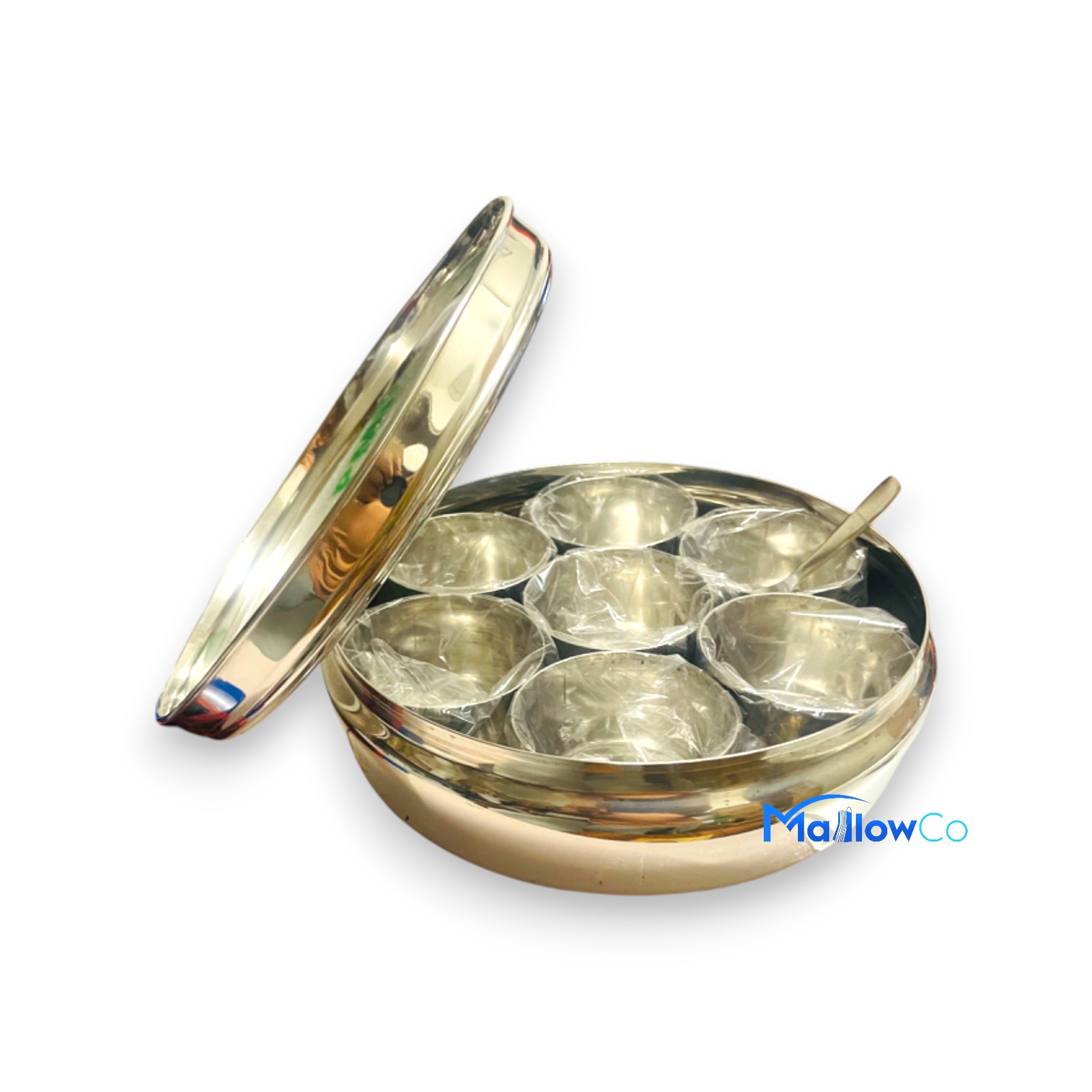 Steel Masala Box Pullable Lid Medium - Kitchen & Utensils 1pcs