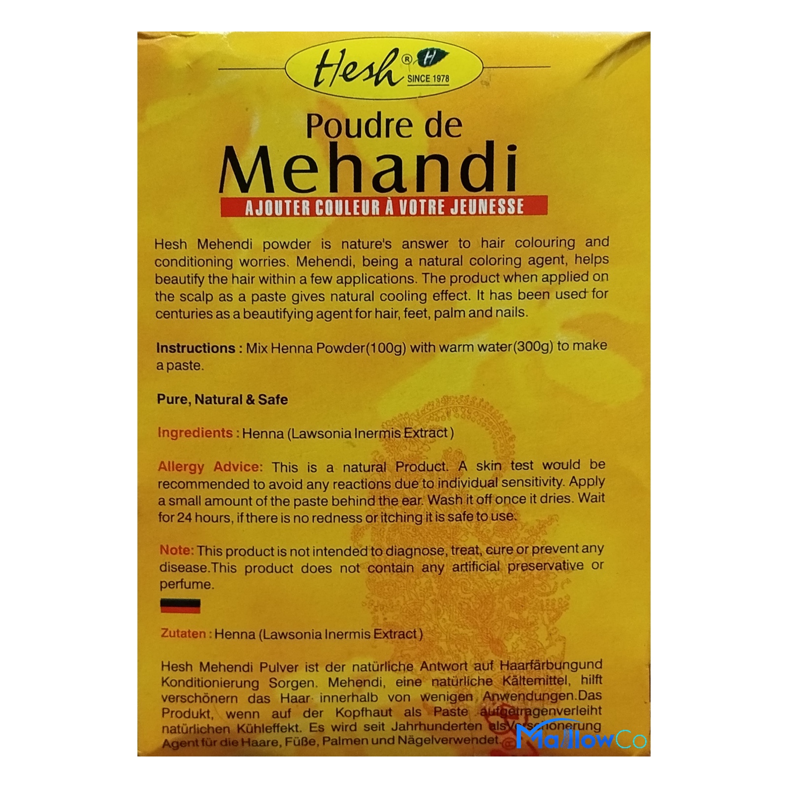 Hesh Mehandi Powder - Cosmetics & Health 1pcs - Image 1