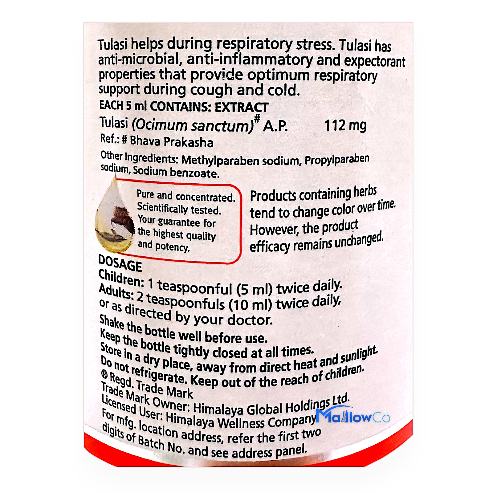 Himalaya Tulasi Syrup 200ml - Cosmetics & Health 200ml by Himalaya - Image 3