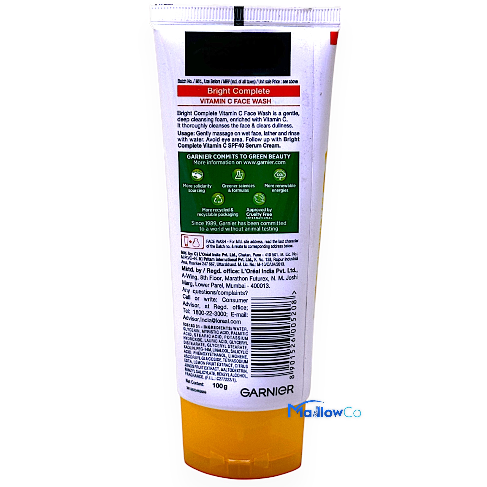Garnier Bright Complete Vitamin C Facewash - Cosmetics & Health 100gm - Image 2