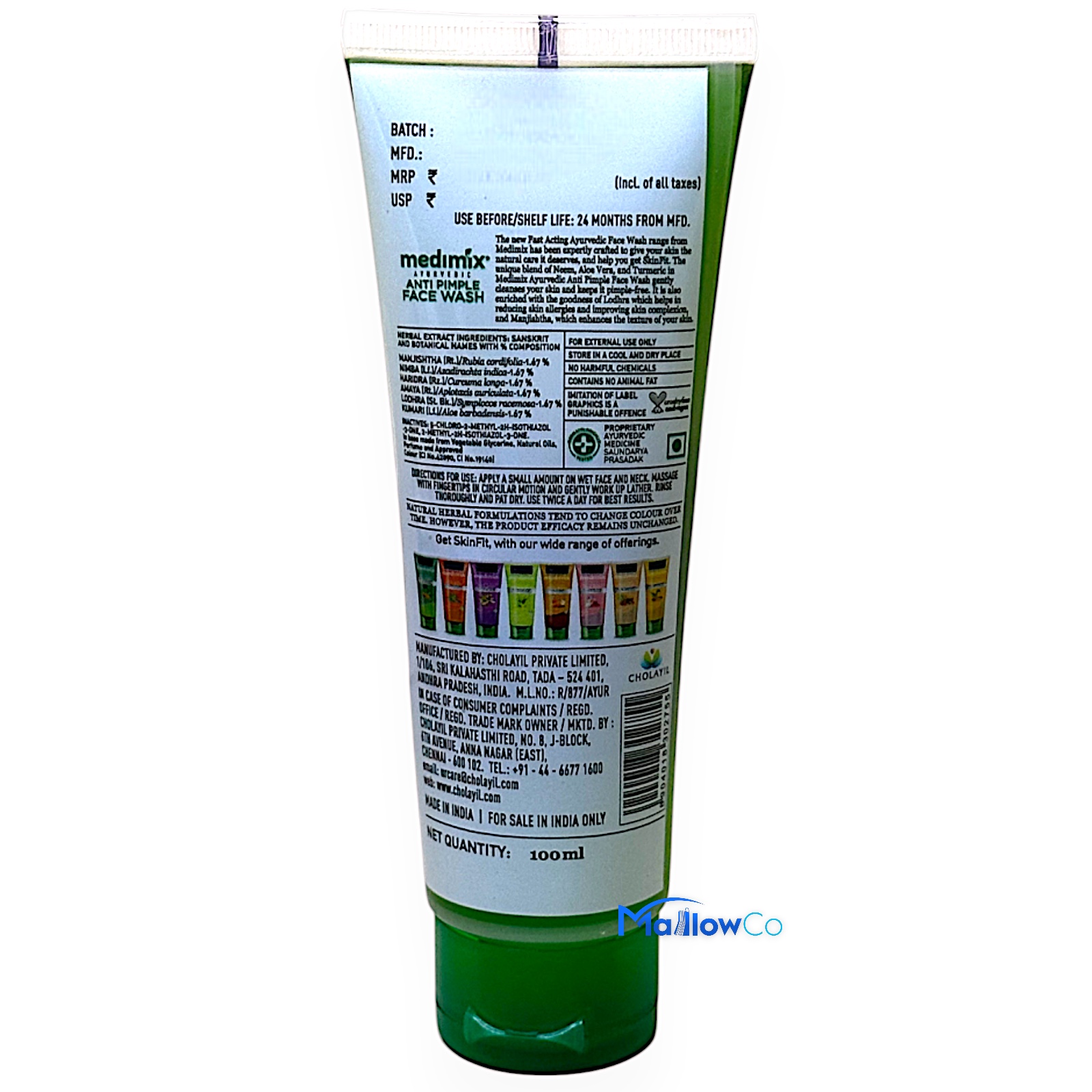 Medimix Ayurvedic Anti Pimple Facewash - Cosmetics & Health 100ml - Image 2