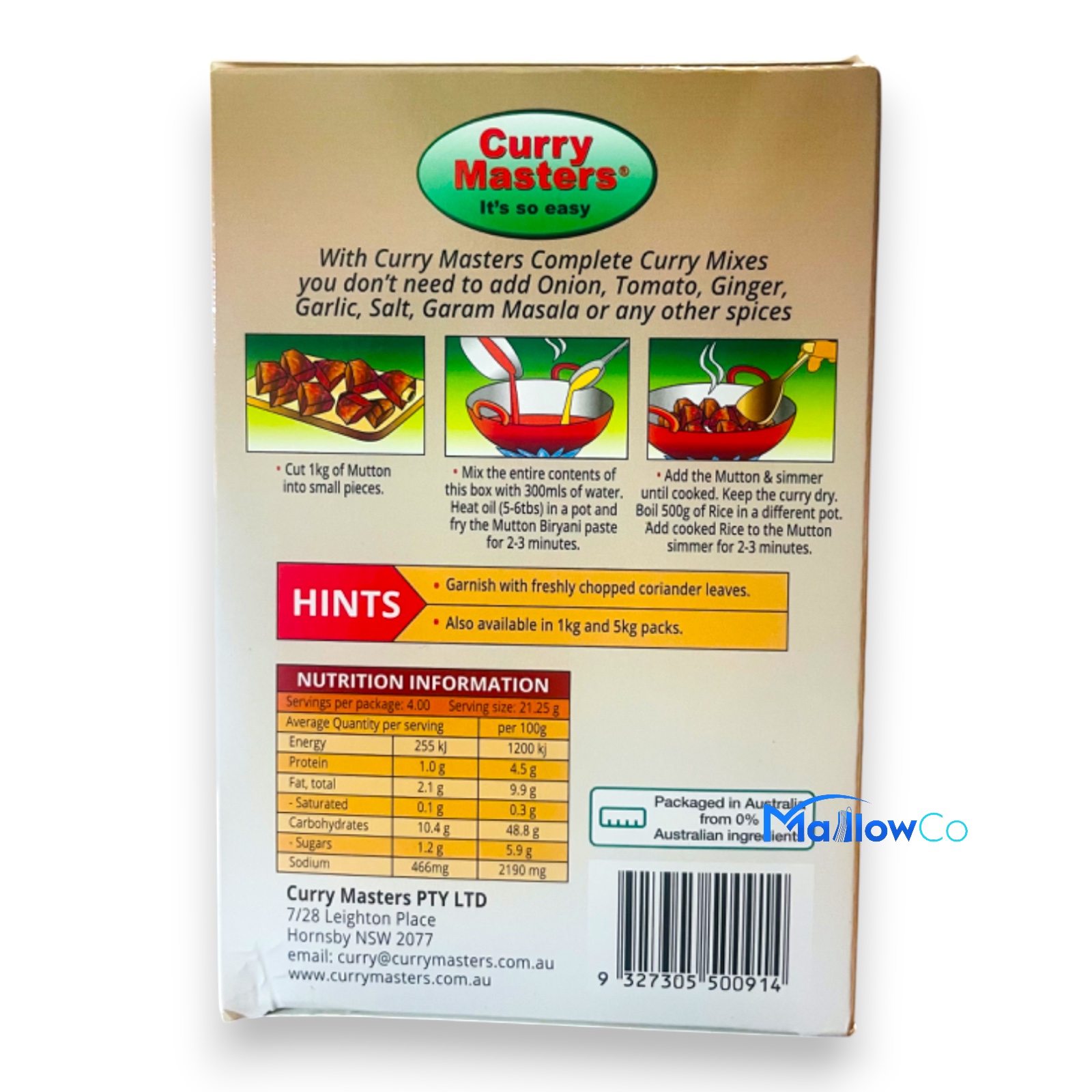 Curry Masters Mutton Biryani Masala - Spices & Premix 1pcs by Curry Master - Image 2