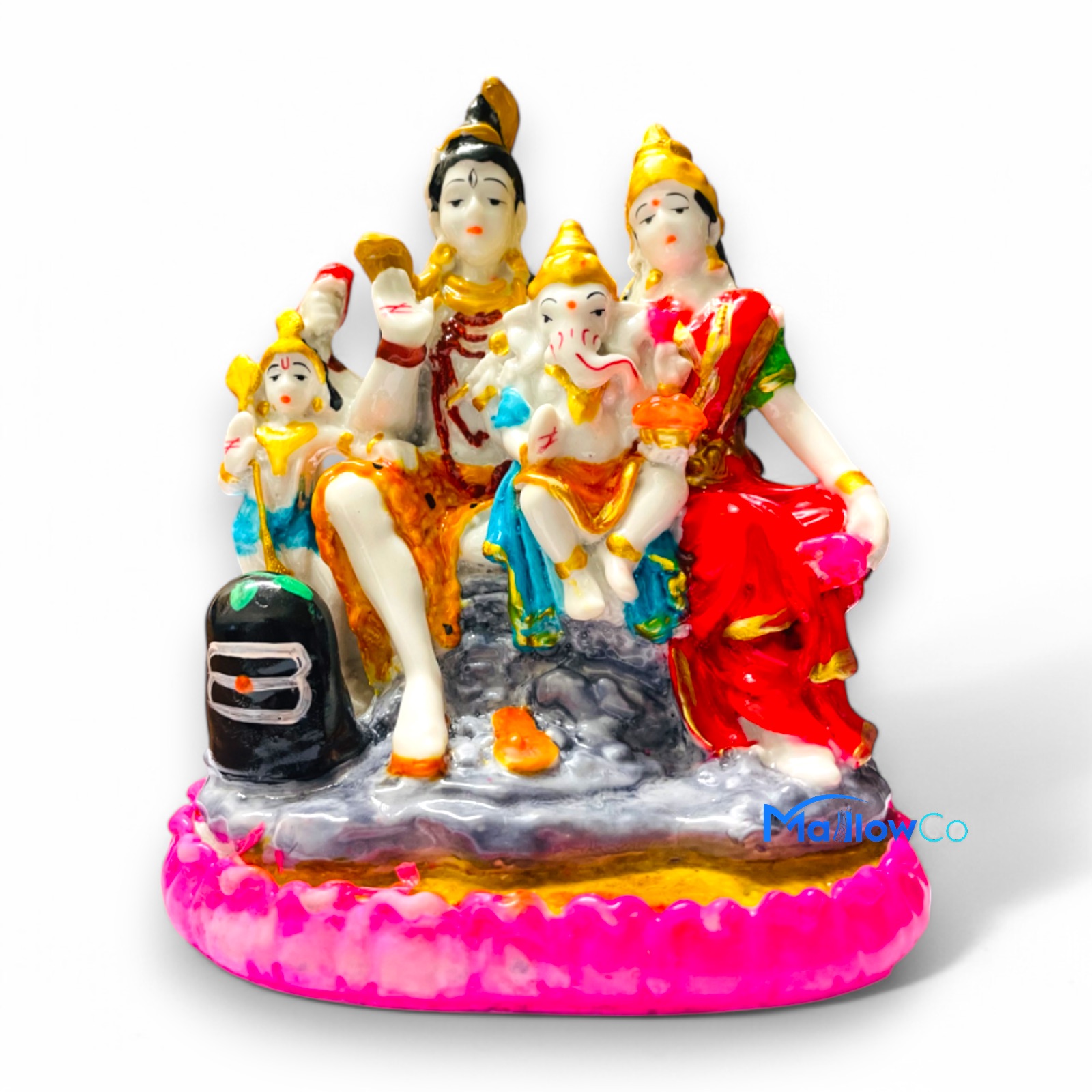 Shiva Parbati Family Statue HInduism 465gm - Festive & Occasions 1pcs - Image 1