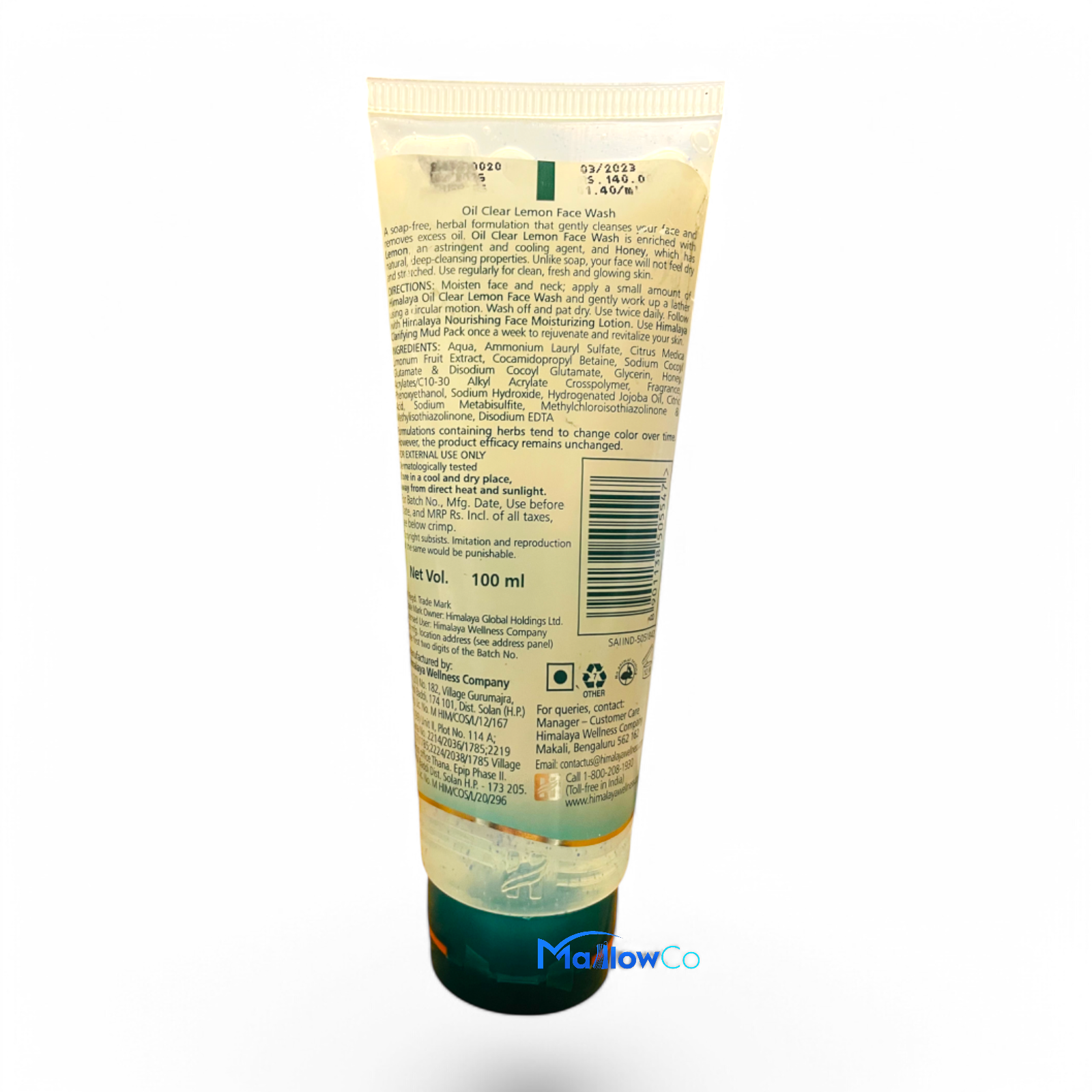 Himalaya Oil Clear Lemon Face Wash 100ml - Cosmetics & Health 100ml by Himalaya
