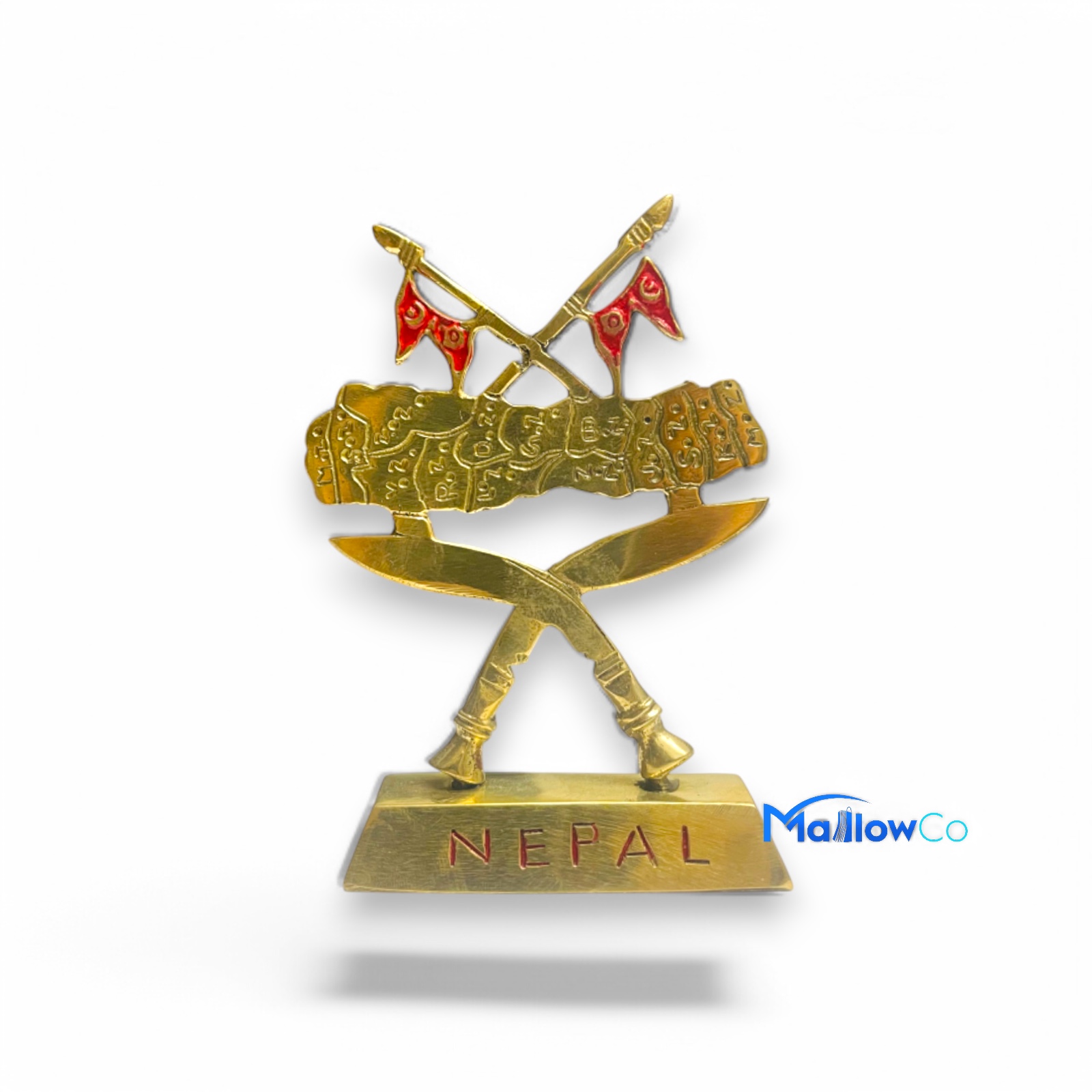 Khukuri Cross with Nepali Map Stand - Festive & Occasions 1pcs - Image 1