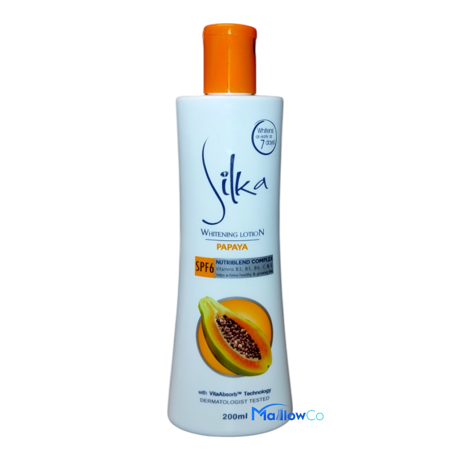 Silka Whitening Lotion Papaya 200ml - Cosmetics & Health 1pcs - Image 2