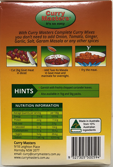 Curry Masters Taas Ko Masala - Spices & Premix 1pcs by Curry Master - Image 2