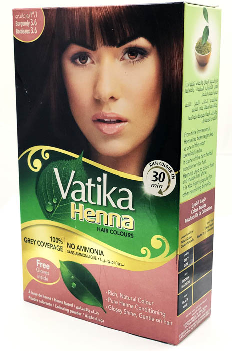 Vatika Henna Burgundy Hair Colour - Cosmetics & Health 1pcs - Image 1