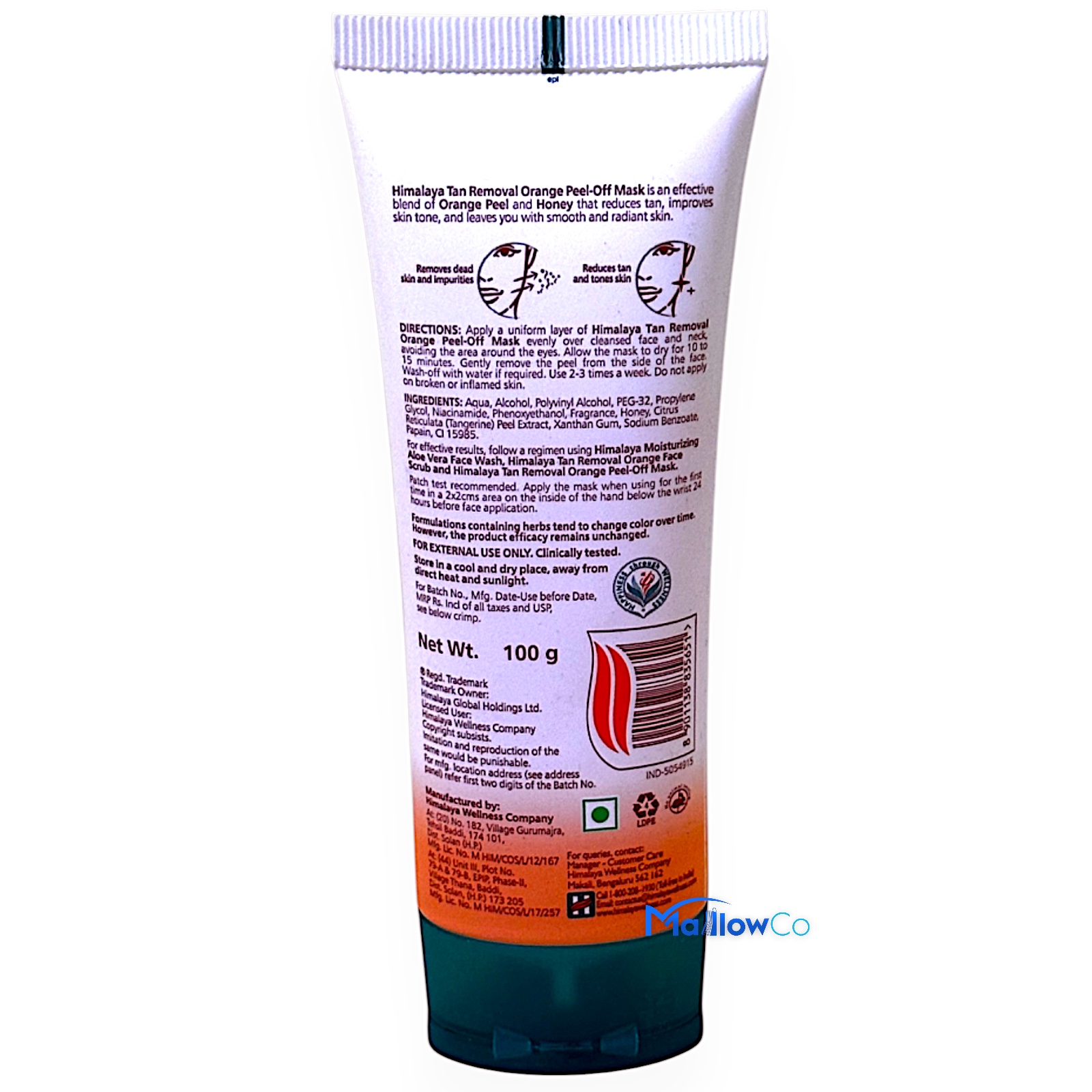 Himalaya Tan Removal Orange Peel Off Mask - Cosmetics & Health 100ml by Himalaya