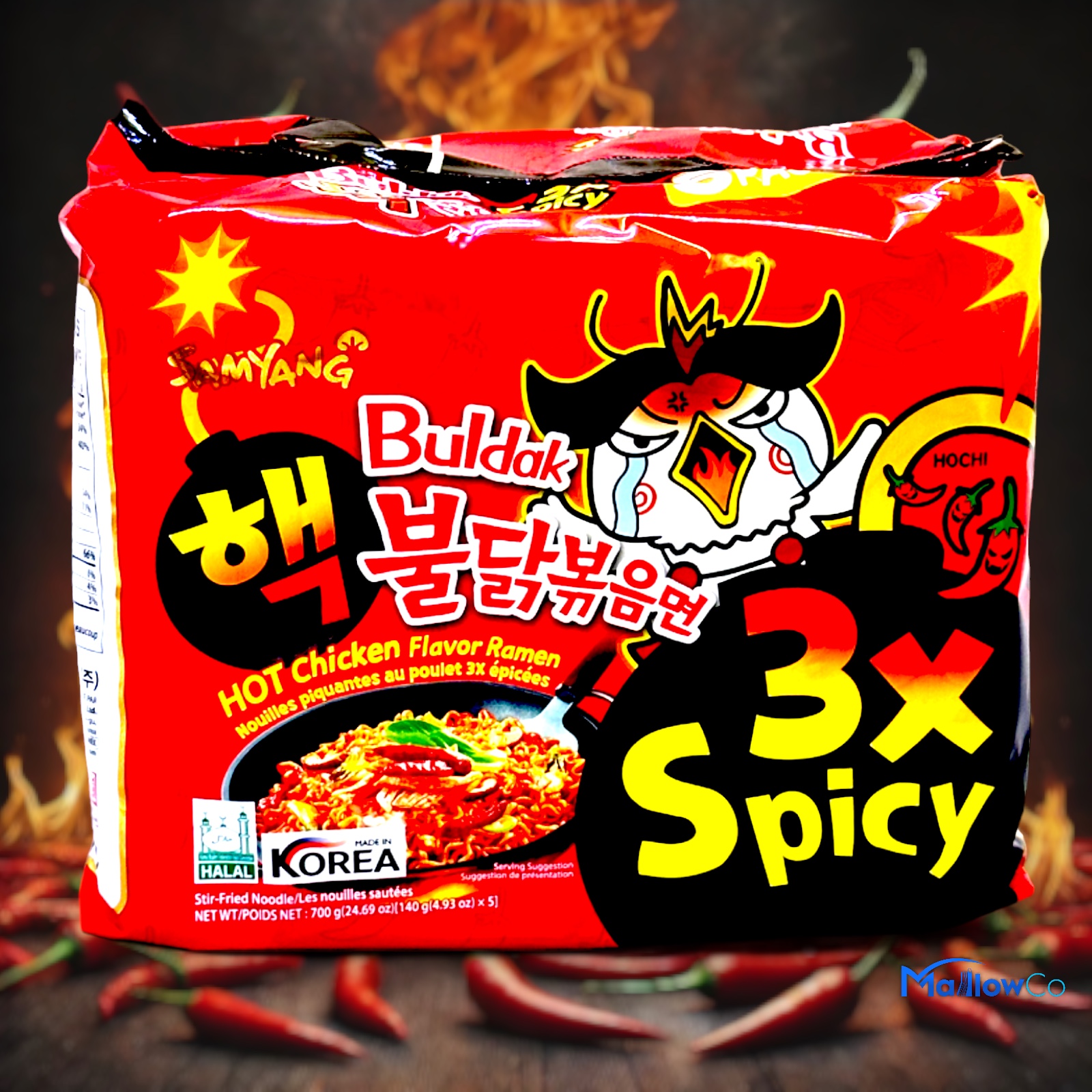 Samyang Buldak Ramen Noodles 3x Spicy 140gm x 5pkt