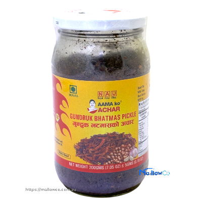Aamako Gundruk Bhatmas Pickle