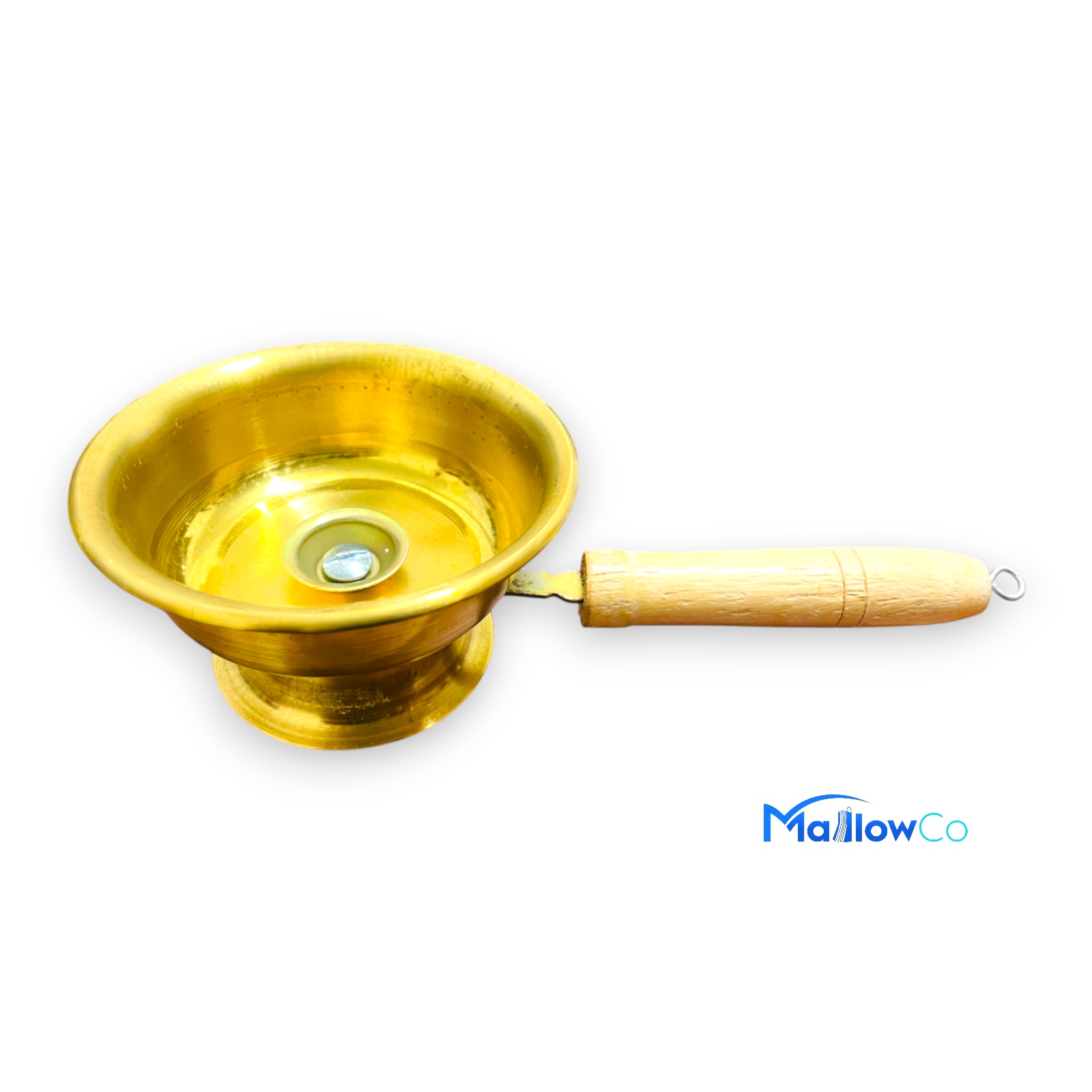 Brass Dhupauro with Wooden Handle
