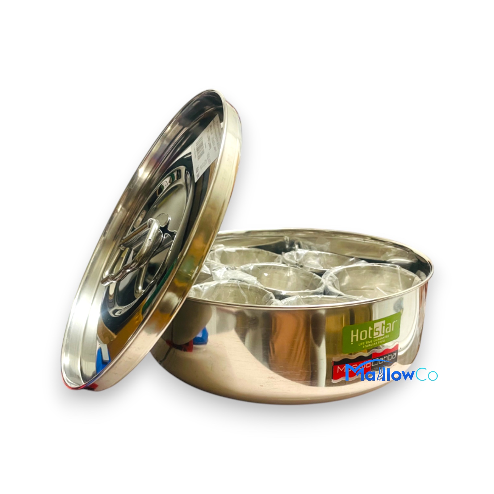 Steel Masala Box Pullable Lid Medium