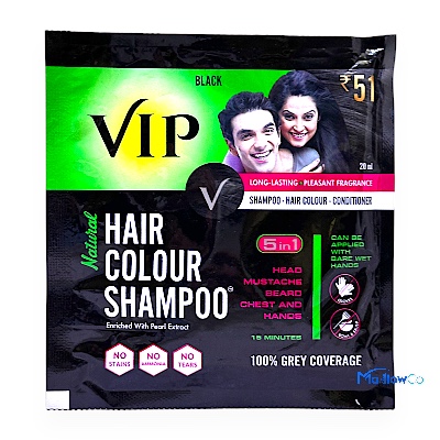 Vip Natural Black  Hair Colour Shampoo